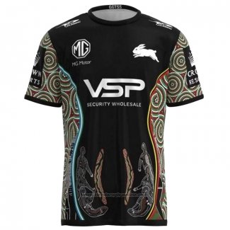 Camiseta South Sydney Rabbitohs Rugby 2023 Indigena Negro