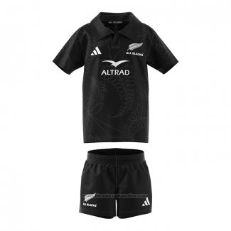 Camiseta Ninos Kit All Blacks Rugby 2024 Negro