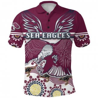 Camiseta Polo Manly Warringah Sea Eagles Rugby 2021 Indigena