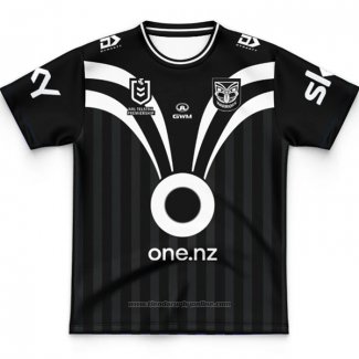 Camiseta Ninos Nueva Zelandia Warriors Rugby 2025 Entrenamiento Negro