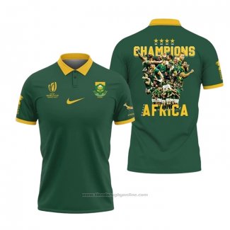 Camiseta Sudafrica Rugby 2023 Campeona Verde