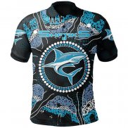 Camiseta Polo Cronulla Sutherland Sharks Rugby 2021 Indigena