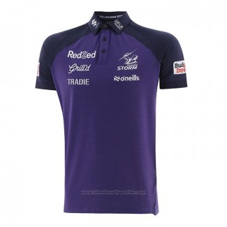 Camiseta Polo Melbourne Storm Rugby 2025 Violeta