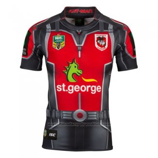 Camiseta St. George Illawarra Dragons Ant Man Marvel Rugby 2017 Gris Rojo