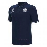 Camiseta Polo Escocia Rugby 2023 Azul