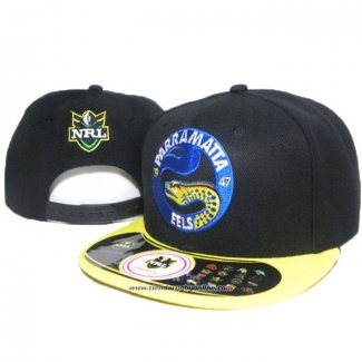 NRL Snapback Gorra Parramatta Eels Negro Amarillo