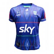 Camiseta Nueva Zelandia Warriors Rugby 2025 Indigena Azul