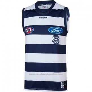 Camiseta Geelong Cats AFL 2019 Azul Blanco