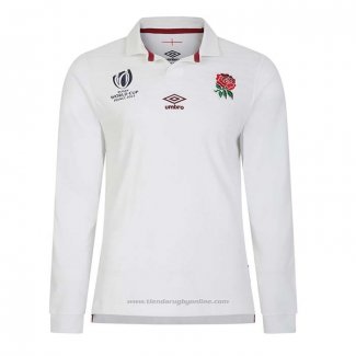 Camiseta Inglaterra Manga Larga Rugby 2023 World Cup Local