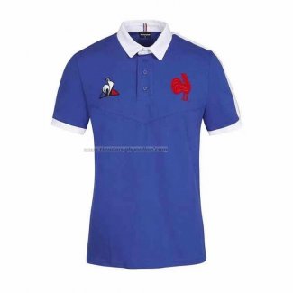 Camiseta Polo Francia Rugby 2021 Azul