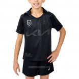 Camiseta Ninos Brisbane Broncos Rugby 2025 Captains Run Negro