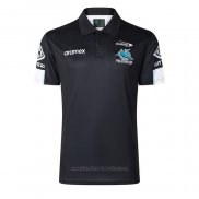 Camiseta Polo Cronulla Sutherland Sharks Rugby 2026 Negro