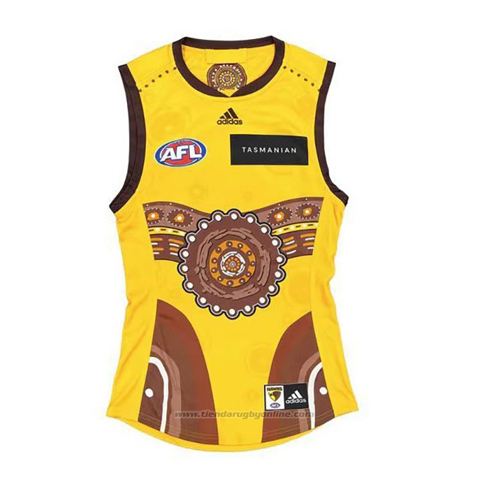MAILLOT FOOTBALL AUSTRALIEN Hawthorn Hawks AFL Tasmania Adidas Homme